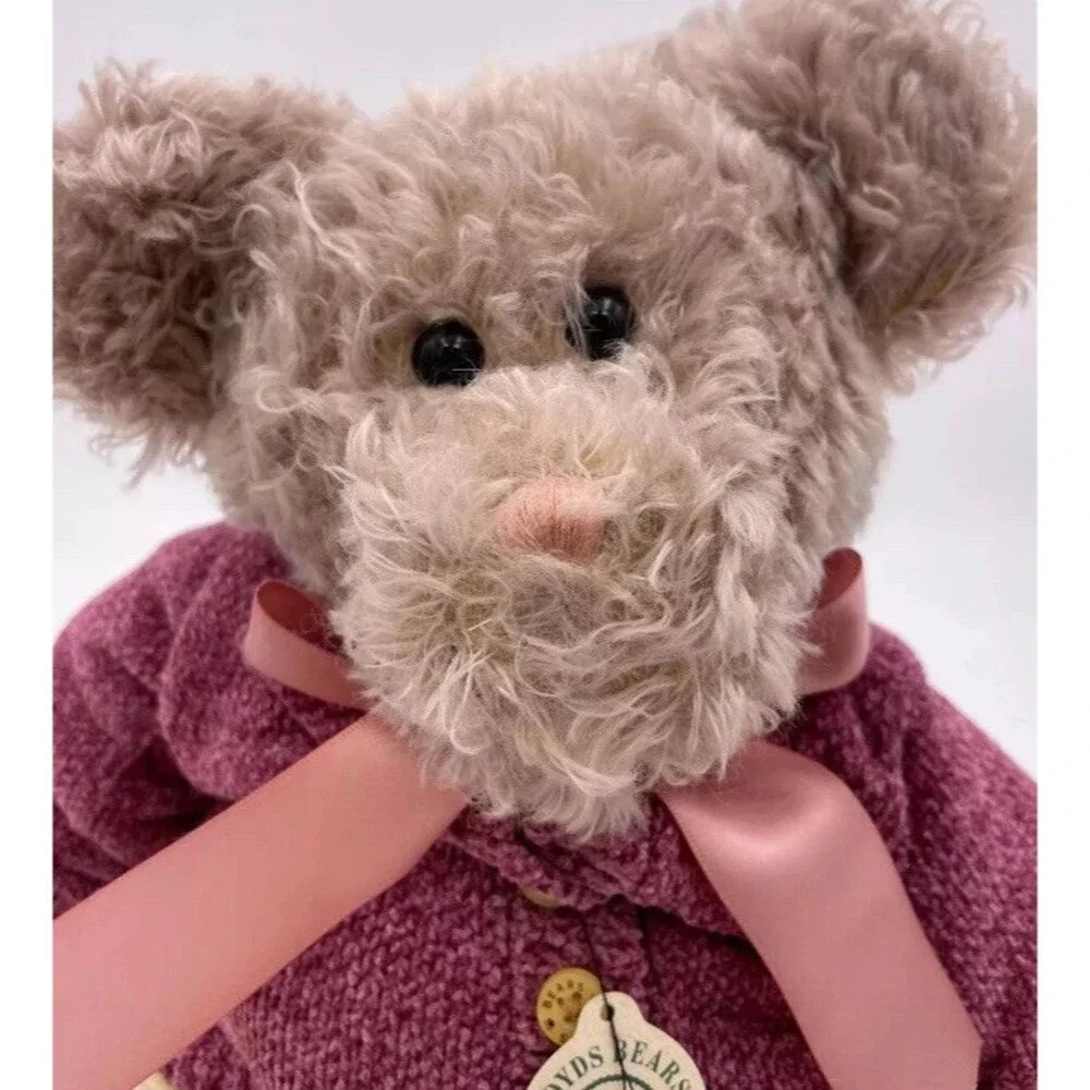 VTG 1999 Boyds Bear Plush- (Mohair) Nancy D Bearington 16" - #93126 Pink‎ Nose - Picture 2 of 7